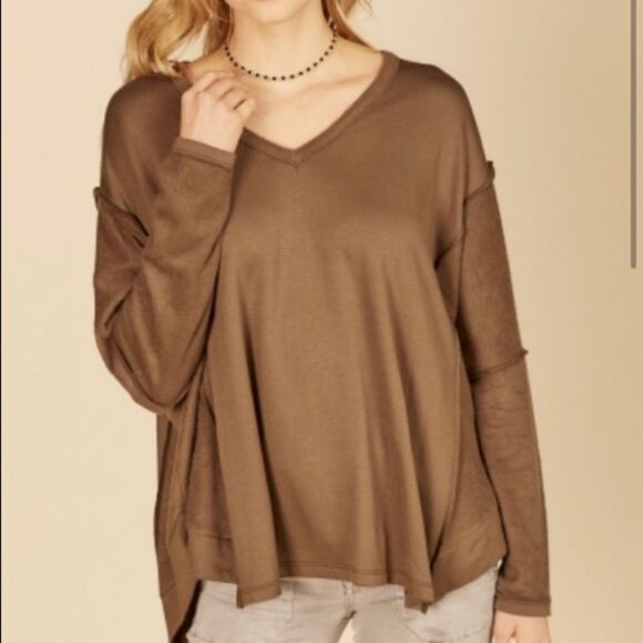 Army Green Vintage‎ Havana Reverse Fleece Top - Picture 3 of 4